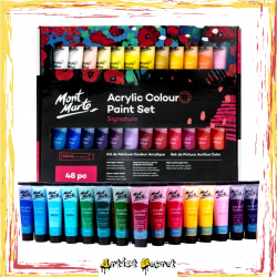 Mont Marte Acrylic Paints Set - 48 Pieces, 36ml Tubes